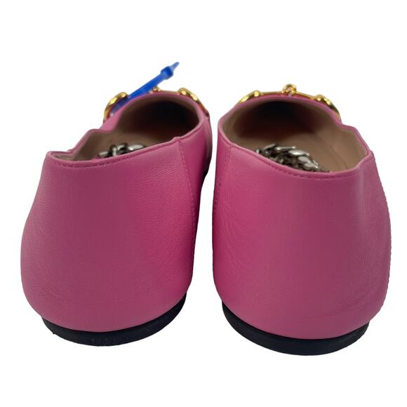 Gucci Horsebit Pointed Toe Mary Jane Ballet Flats Pink Size 38.5 - Picture 9 of 13